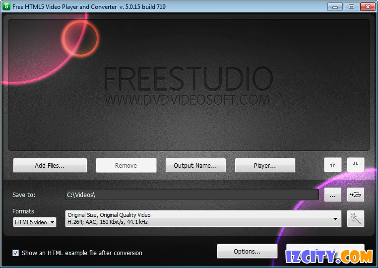Free HTML5 Video Player and Converter